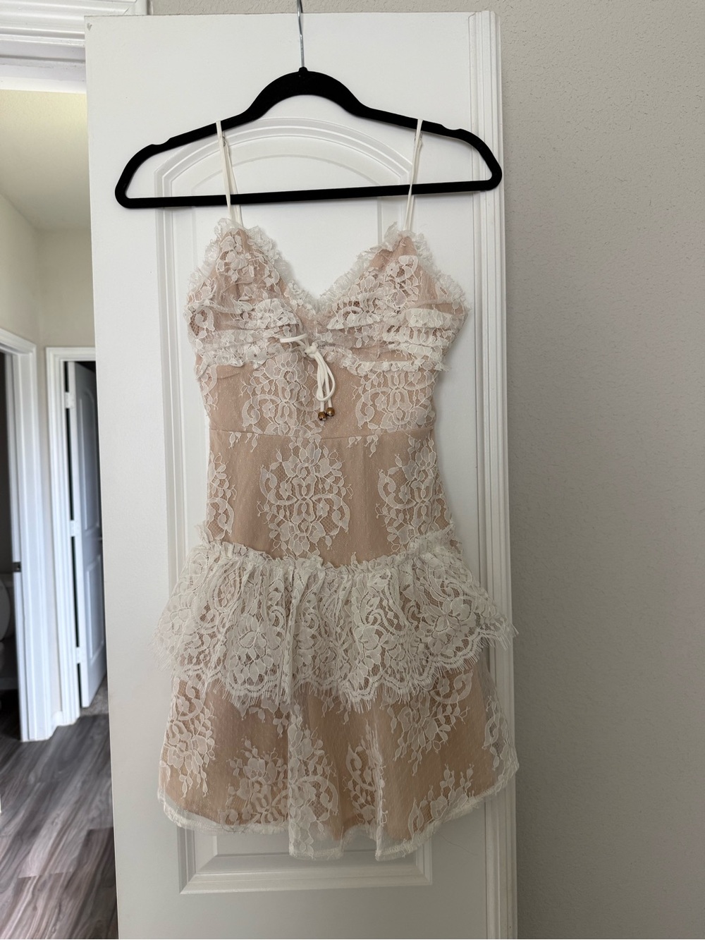Hello Molly Blush Lace-Trim Slip Dress